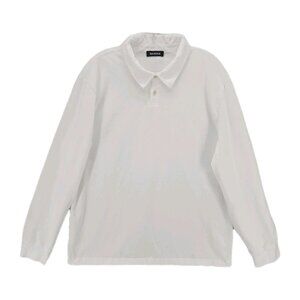 NAADAM White Long Sleeve Polo Shirt 100% Cotton Soft Men's XL